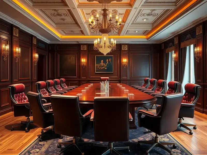 Luxurious executive boardroom